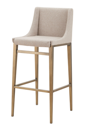 Beige Sloped-Arm Bar Stools (2) | OROA Modern Mimi | Oroa.com