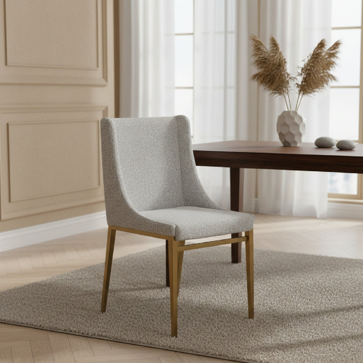   Sloped Arm Dining Chair Set (2) | Oroa.com