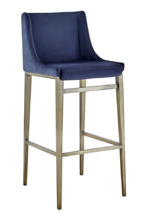 Blue Velvet Bar Stools (2) | Novi Living Mimi | Oroa.com