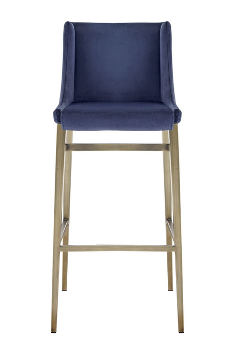 Blue Velvet Bar Stools (2) | Novi Living Mimi | Oroa.com