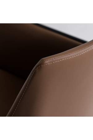 Brown Vegan Leather Dining Chair | OROA Modern Leshay | Oroa.com