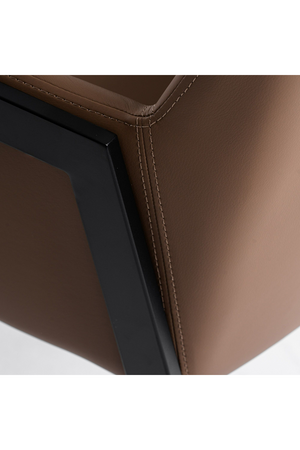 Brown Vegan Leather Dining Chair | OROA Modern Leshay | Oroa.com
