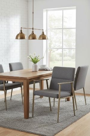   Gray Fabric Dining Armchair | Oroa.com