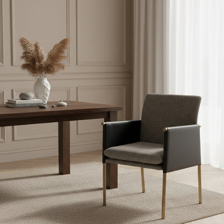 Gray Vegan Leather Dining Chair | OROA Modern Engel