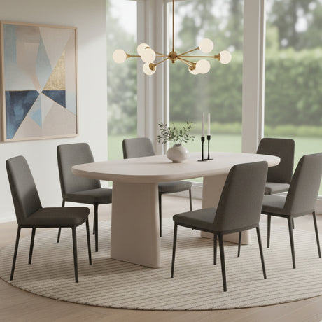   Gray Oval Dining Table | Oroa.com