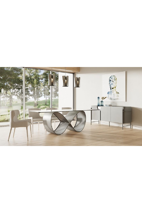 Matte Gray 3-Door Sideboard | OROA Modern Hadler | Oroa.com