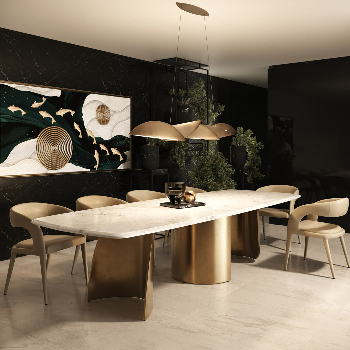   White Marble Dining Table | Oroa.com