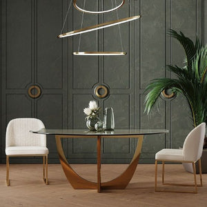   Gold Leaf Oval Dining Table | Oroa.com