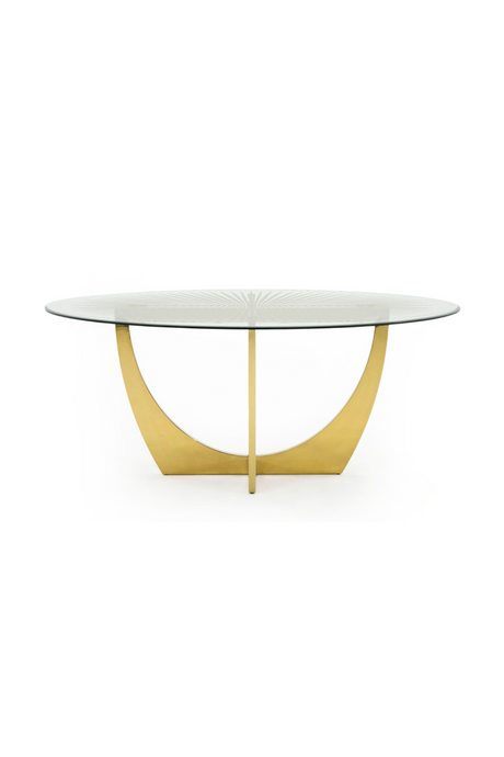 Gold Leaf Oval Dining Table | OROA Modern Chambers | Oroa.com