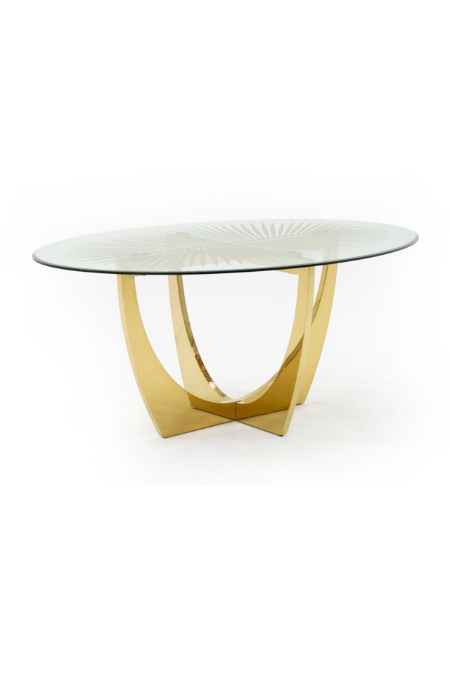 Gold Leaf Oval Dining Table | OROA Modern Chambers | Oroa.com