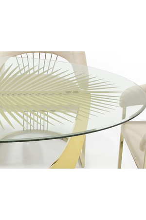 Gold Leaf Oval Dining Table | OROA Modern Chambers | Oroa.com