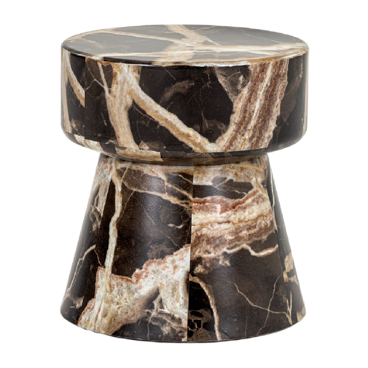 Marble Finished Round End Tables (2) | OROA Modern Marlow