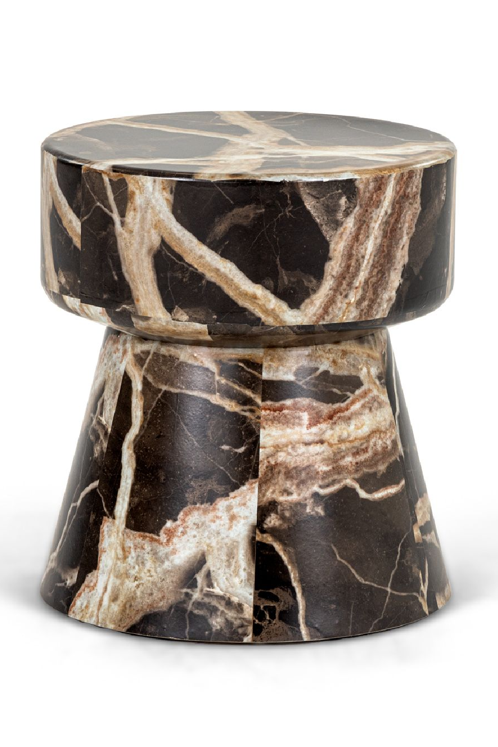 Marble Finished Round End Tables (2) | OROA Modern Marlow | Oroa.com