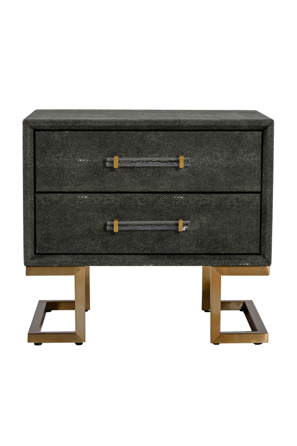 Gray Shagreen 2-Drawer Nightstand | OROA Modern Howard | Oroa.com