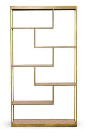 Brass-Framed Oak Bookshelf | OROA Modern Jessica | Oroa.com