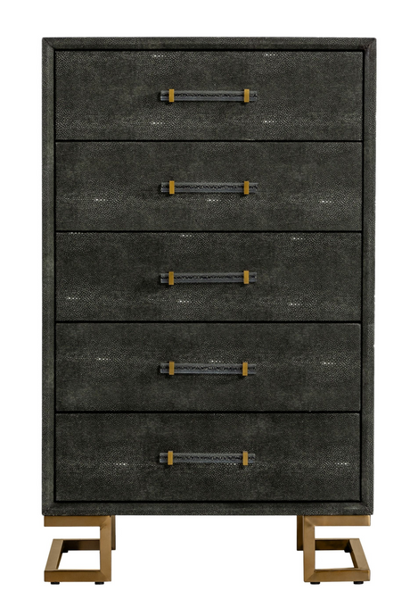 Gray Shagreen 5-Drawer Chest | OROA Modern Howard | Oroa.com