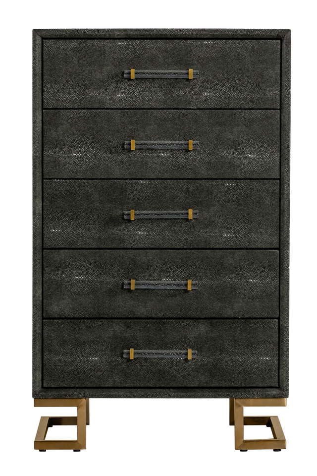 Gray Shagreen 5-Drawer Chest | OROA Modern Howard | Oroa.com