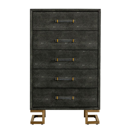 Gray Shagreen 5-Drawer Chest | OROA Modern Howard | Oroa.com