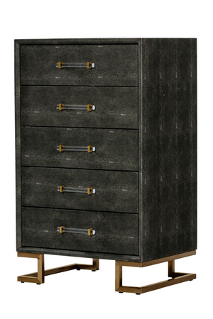 Gray Shagreen 5-Drawer Chest | OROA Modern Howard | Oroa.com