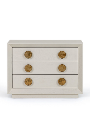White Ash Wood 3-Drawer Nightstand | OROA Modern Marjorie | Oroa.com