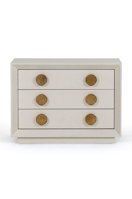 White Ash Wood 3-Drawer Nightstand | OROA Modern Marjorie | Oroa.com