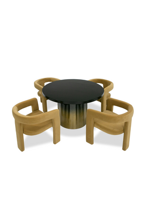 Black Ash Round Dining Table | OROA Modern Elmira | Oroa.com