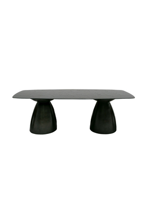 Black Wave Glass Dining Table | OROA Modern Calexico | Oroa.com