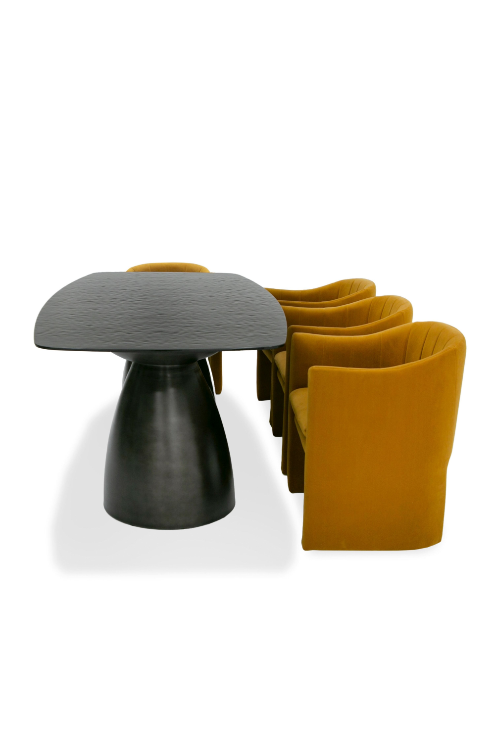 Black Wave Glass Dining Table | OROA Modern Calexico | Oroa.com