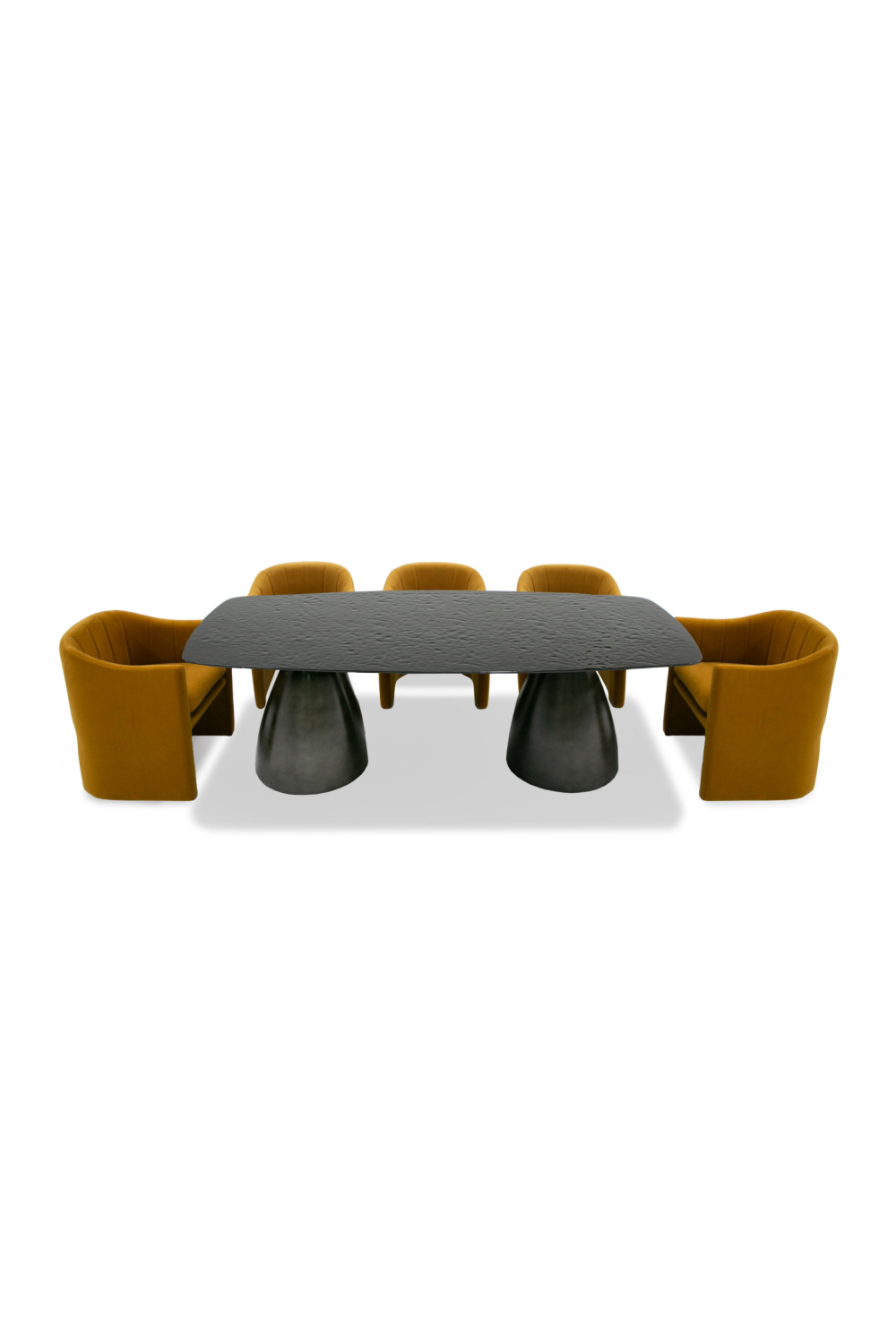 Black Wave Glass Dining Table | OROA Modern Calexico | Oroa.com