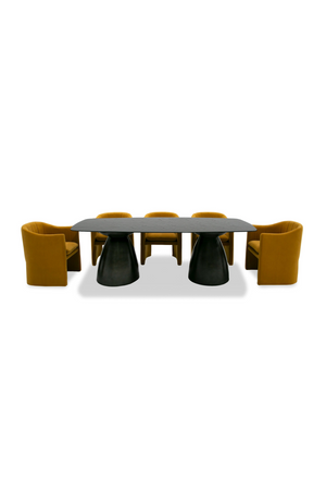 Black Wave Glass Dining Table | OROA Modern Calexico | Oroa.com