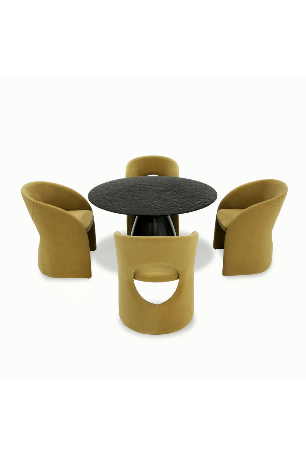 Black Wave Glass Dining Table | OROA Modern Calexico | Oroa.com