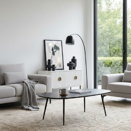   Black Marble Free-form Coffee Table | Oroa.com