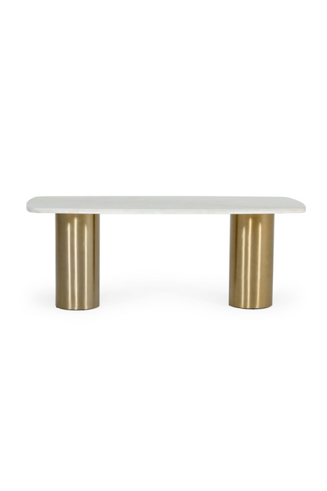   White Marble Gold Dining Table | Oroa.com