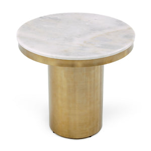   White and Gold End Table | Oroa.com
