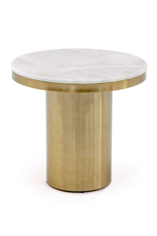 White and Gold End Table | OROA Modern Rocky | Oroa.com