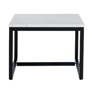   Square White Marble End Table | Oroa.com