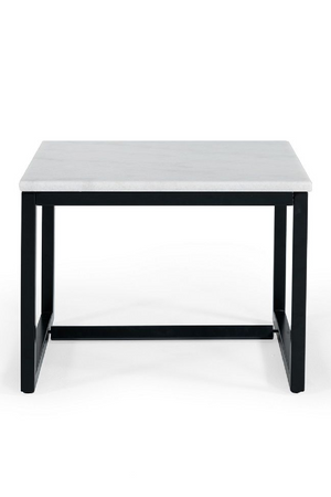 Square White Marble End Table | OROA Modern Baca | Oroa.com