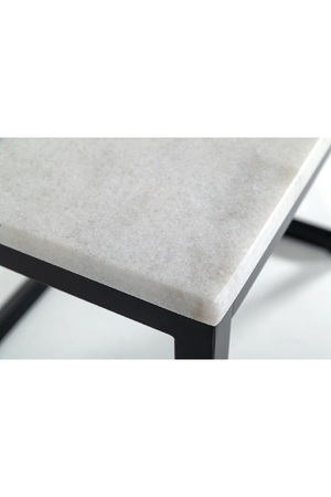 Square White Marble End Table | OROA Modern Baca | Oroa.com