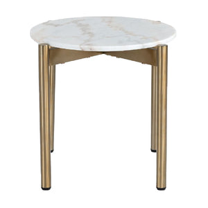   Square White Marble End Table | Oroa.com