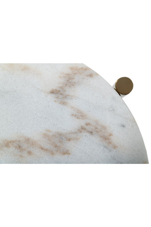Round White Marble End Table | OROA Modern Denzel | Oroa.com