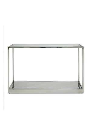 Clear Wave Glass Console Table | OROA Modern Braxton | Oroa.com
