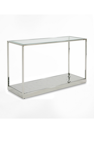 Clear Wave Glass Console Table | OROA Modern Braxton | Oroa.com