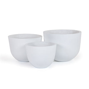   White Concrete Planter Set (3) | Oroa.com