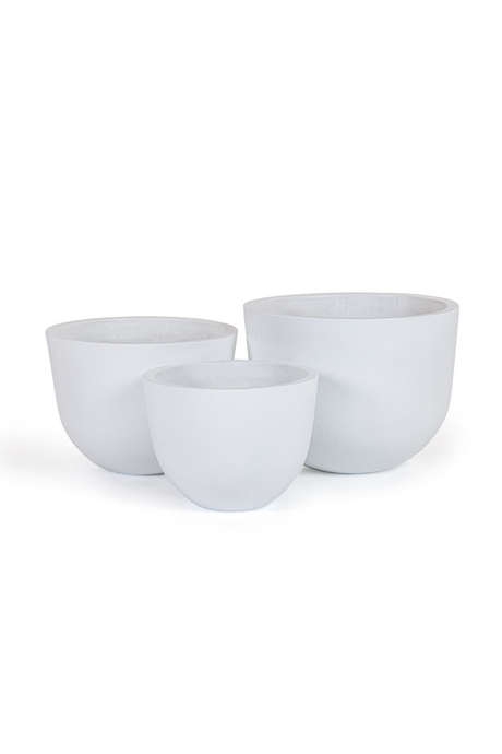 White Concrete Planter Set (3) | OROA Modern Goliad | Oroa.com