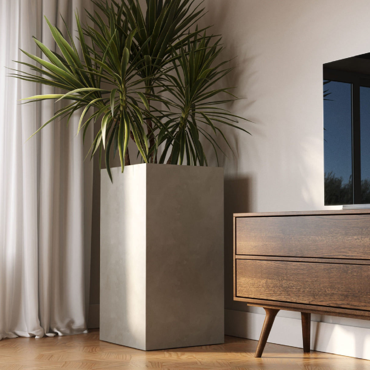   Gray Concrete Planter | Oroa.com