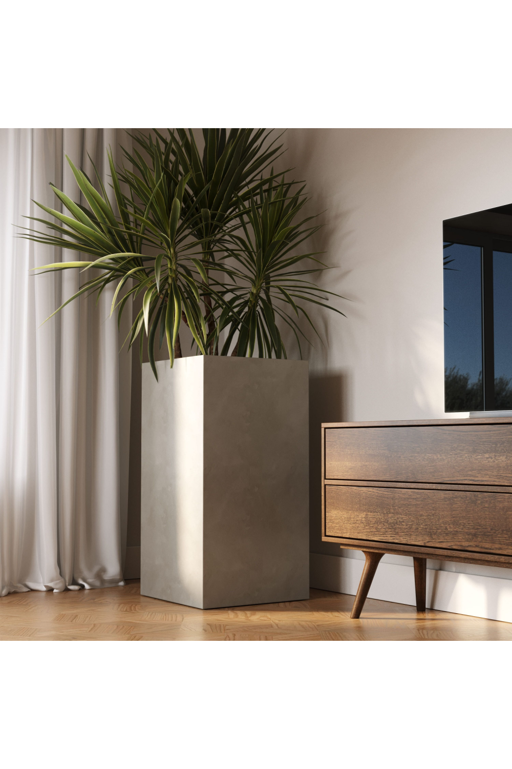 Gray Concrete Planter | OROA Modern Helotes | Oroa.com