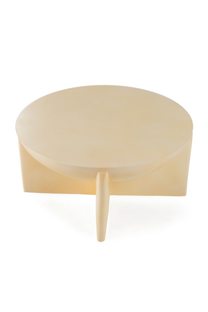 Beige Concrete Round Coffee Table | OROA Modern Elsa | Oroa.com