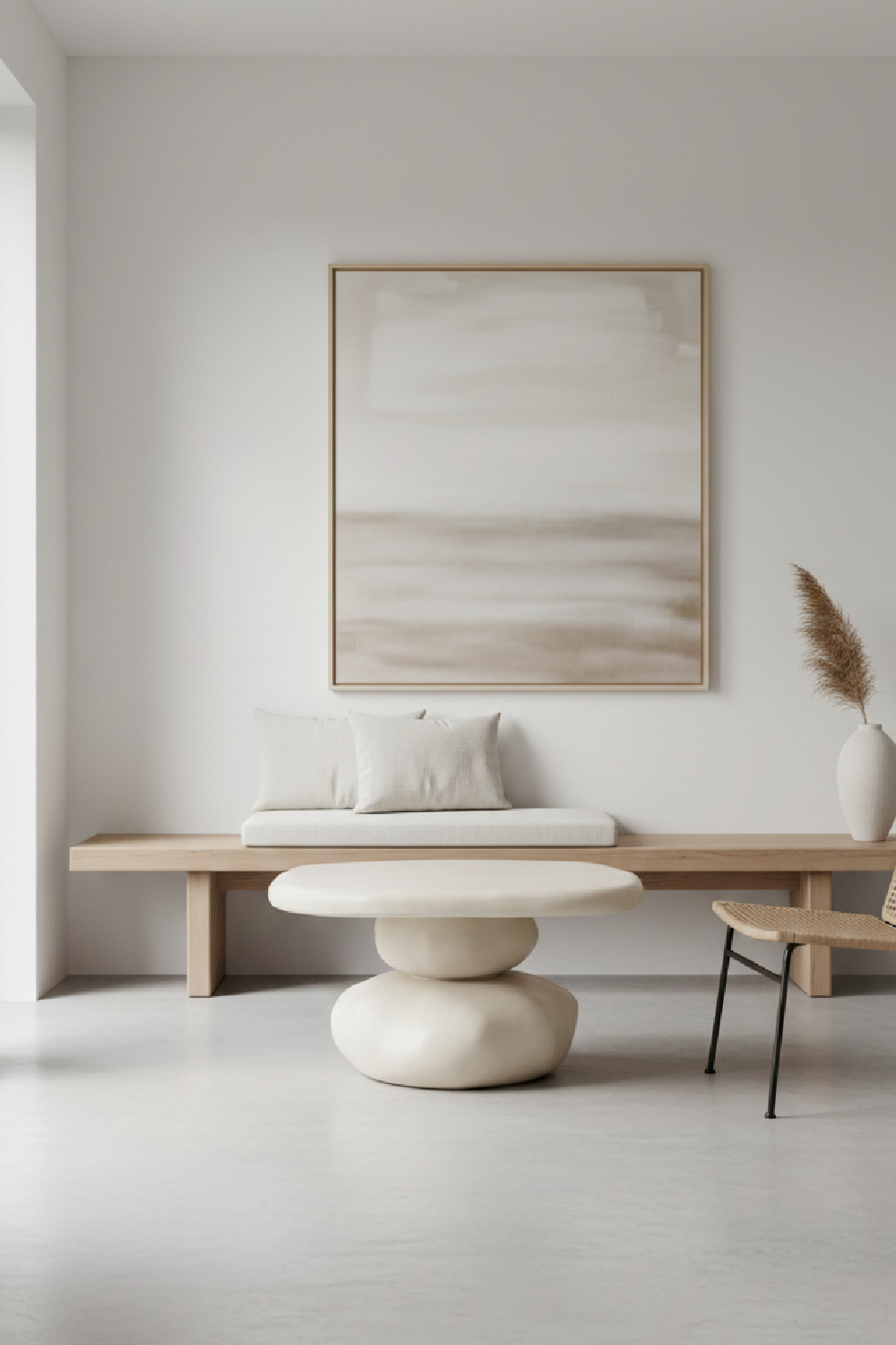   Beige Concrete Coffee Table | Oroa.com