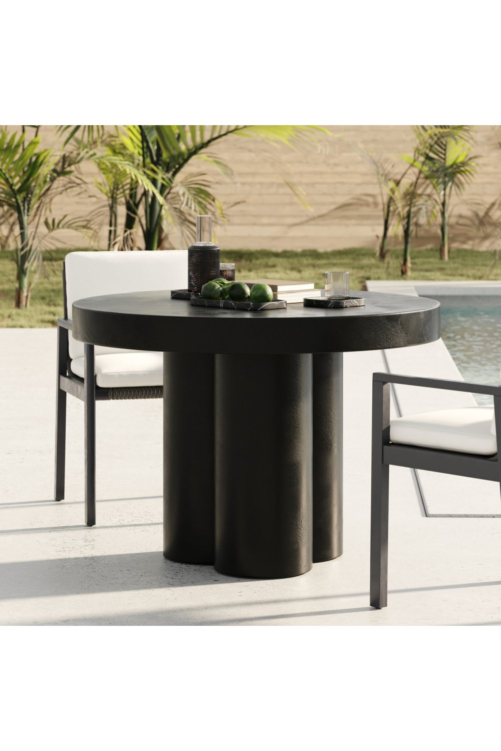 Round Concrete Dining Table | OROA Modern Bruni
