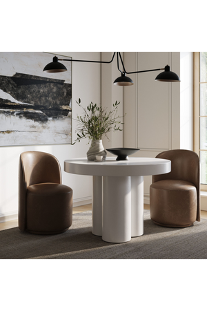 Round Concrete Dining Table | OROA Modern Bruni